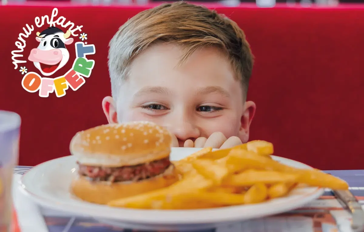 Le menu est offert aux enfants chez La Boucherie pendant les vacances scolaires
