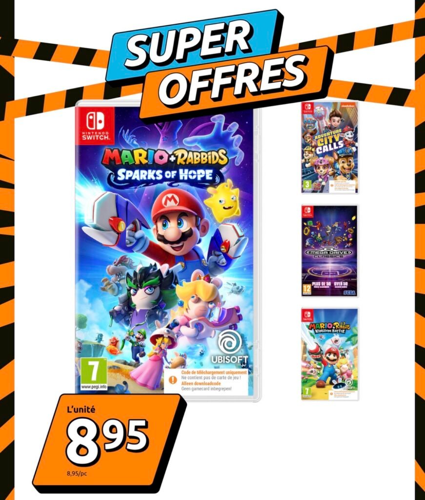 Des jeux-vidéo Switch chez Action au prix de 8,95 euros