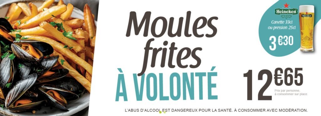 Moules frites à volonté Moules frites à volonté