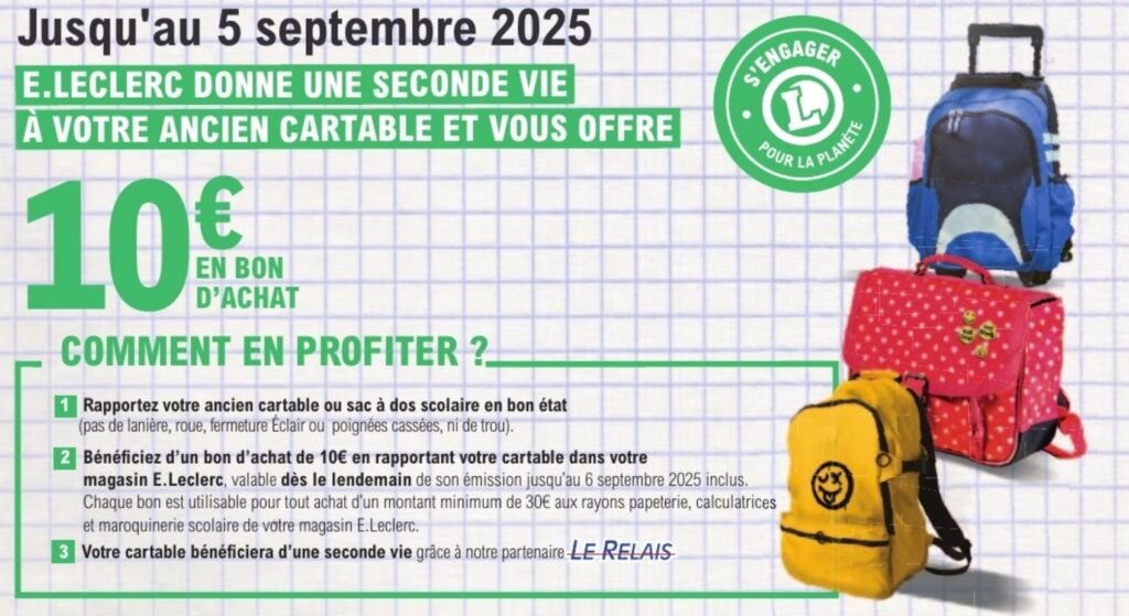 reprise-ancien-cartable-leclerc reprise cartable Leclerc 2025