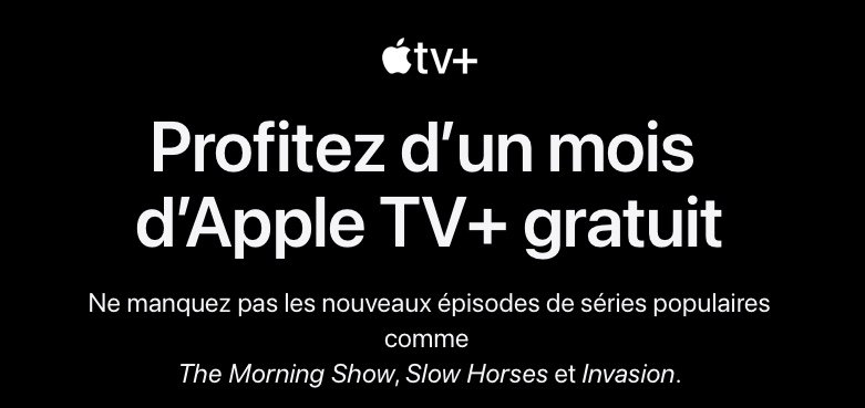 Mois gratuit Apple TV+