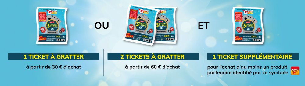 Ticket à gratter pour le grand jeu Super U