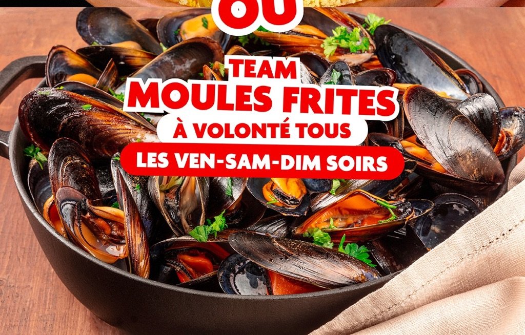 Moules frites à volonté chez Flunch pour la fin d'année 2025