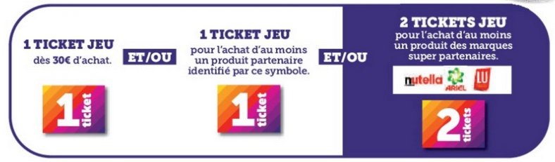 Ticket de jeu Super U 50 ans