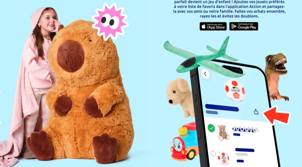 Action exemples de jouets pour Noël