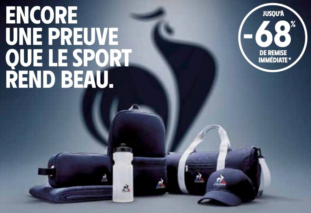 Produits Le Coq Sportif avec Intermarché 2026 Offre Coq Sportif chez Intermarché avec jusqu'à 68% de remise immédiate sur 8 produits différents