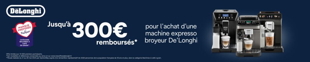 Bandeau offre de remboursement Delonghi