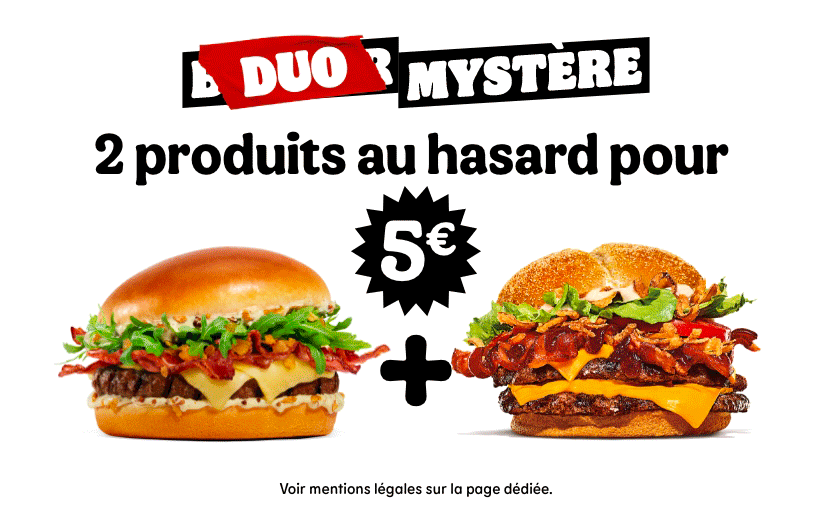 Burger King produits au hasard