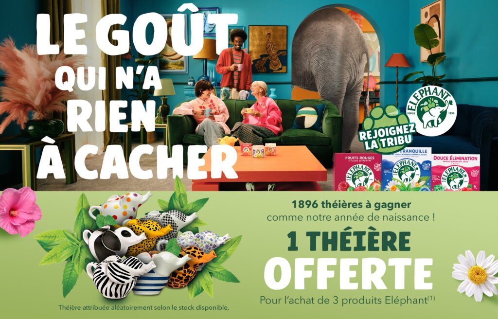 Opération éléphant avec nouvelles théières offertes