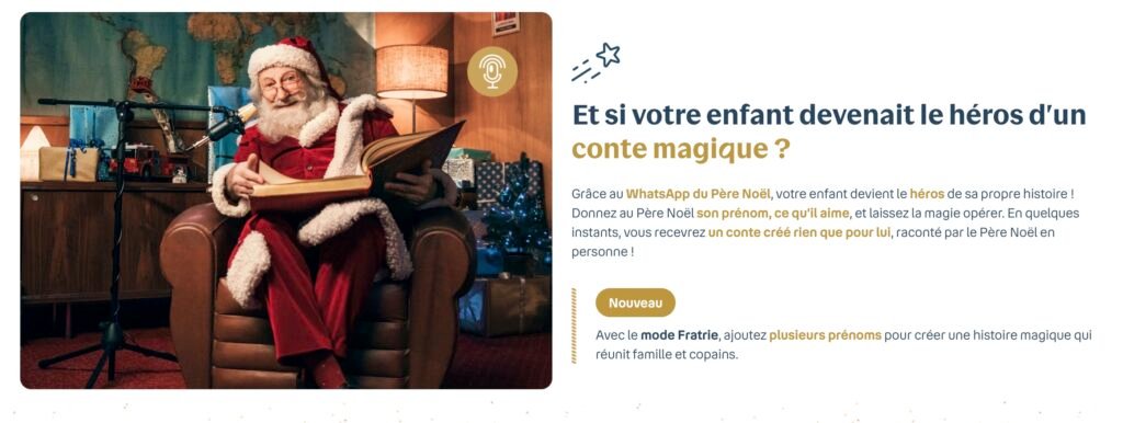 Conte et vidéo personnalisée du Père Noël gratuite