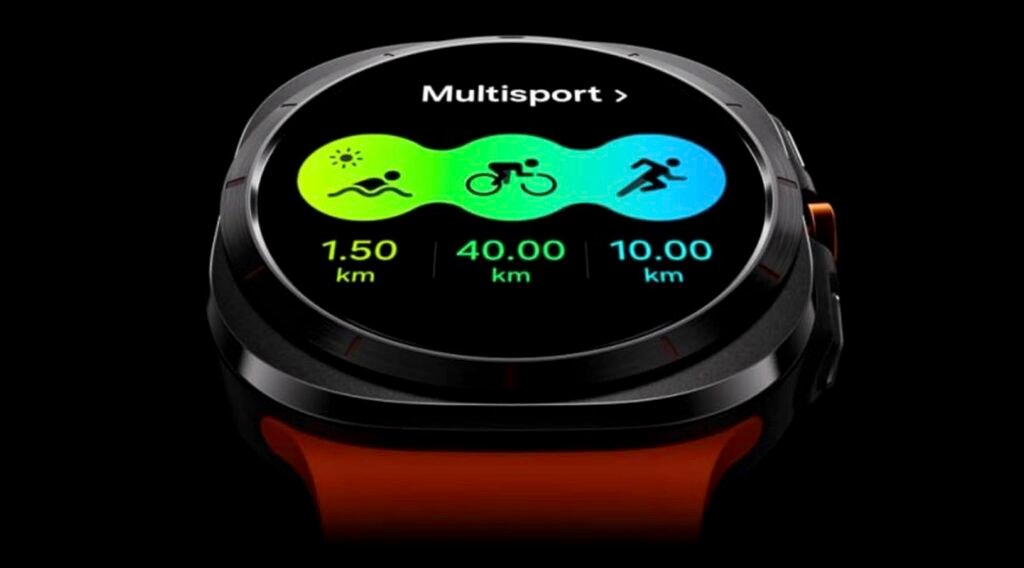 Montre Galaxy Watch Ultra en mode entrainement sport