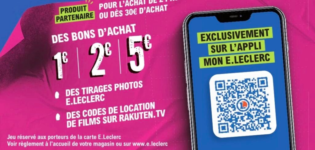 Cadeaux du jeu application Mon E.Leclerc