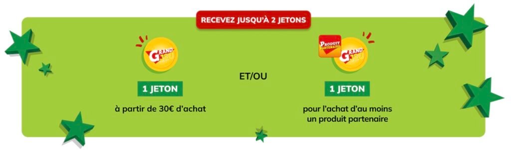 Jeu Super U jetons et bornes de jeu Jeu carte U avec jetons à utiliser en magasins