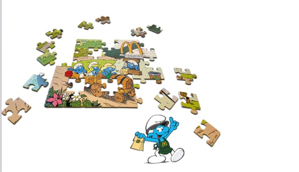 Puzzles Schtroumpfs McDo Puzzles Schtroumpfs chez McDo dans le Happy avec 5 modèles différents à collectionner