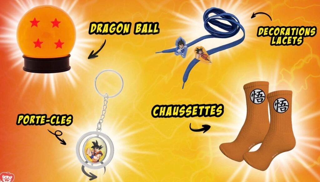Accessoires Dragon Ball Fun Box Quatre accessoires offert dans la Fun Box chez Quick