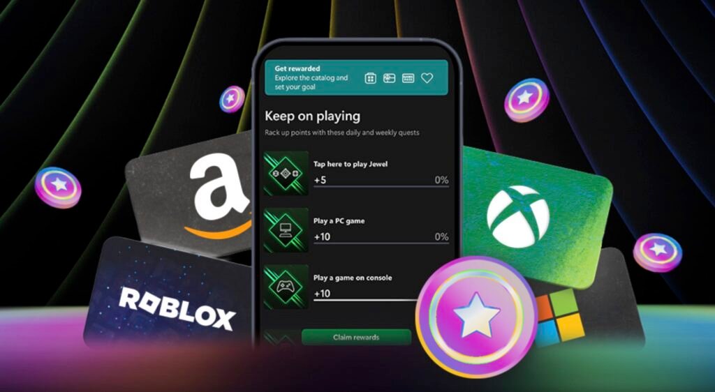 Points à gagner grâce à l'application mobile Xbox