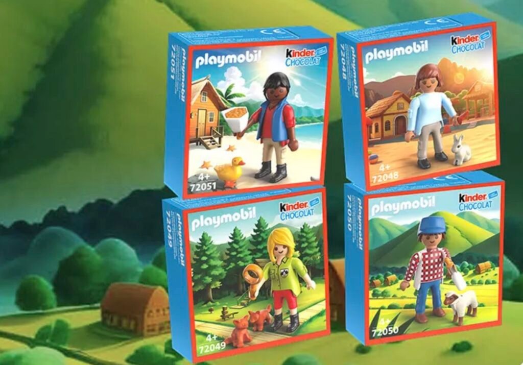 Quatre boites Playmobil édition Kinder exclusives à gagner avec le jeu-concours Kinder 2026