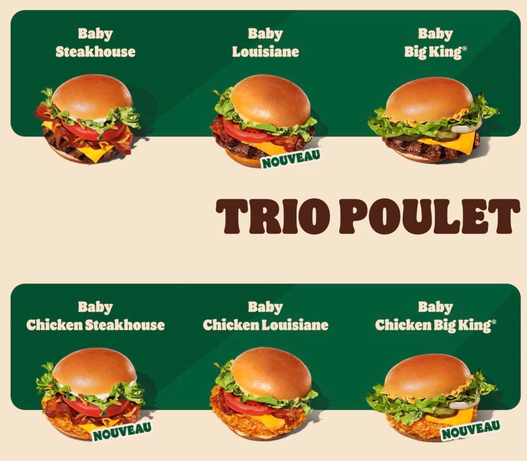 Recettes Baby Burger : boeuf et poulet Nouvelles recettes Baby Burger juin et juillet 2026