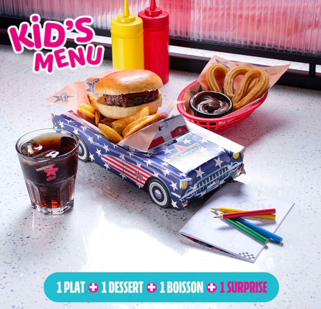Menu enfant resto Memphis Menu enfant dans les restaurants Memphis : composition détaillée