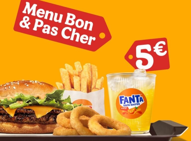 Burger King : nouveaux menus et formules bons et pas chers