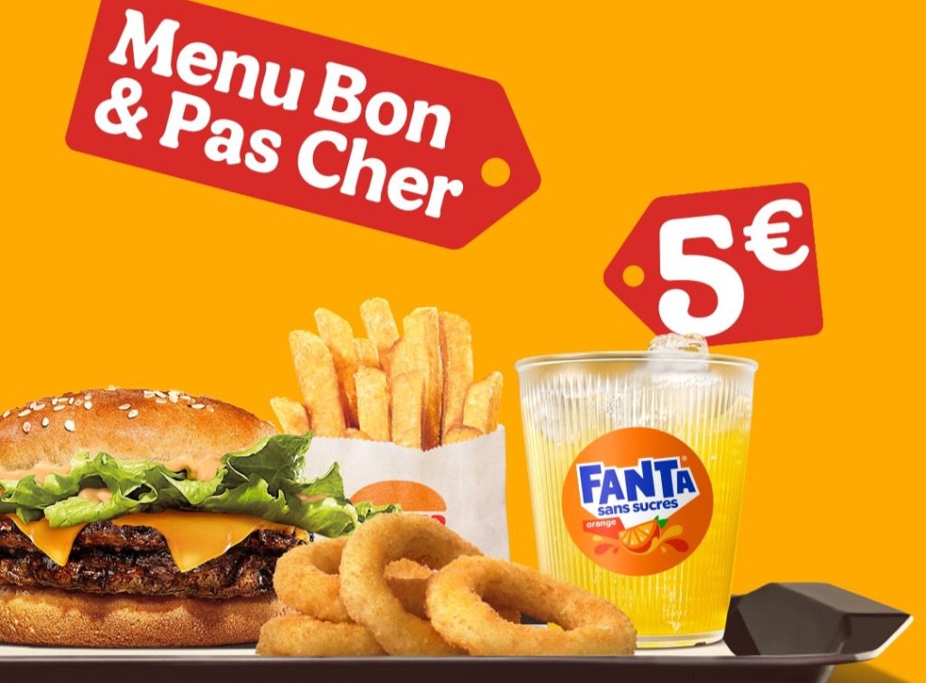 Burger King : nouveaux menus et formules bons et pas chers