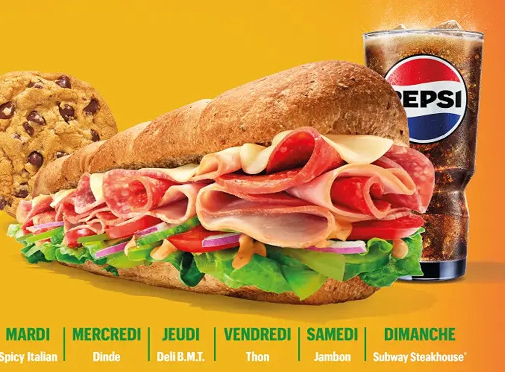 Menu du Jour Subway