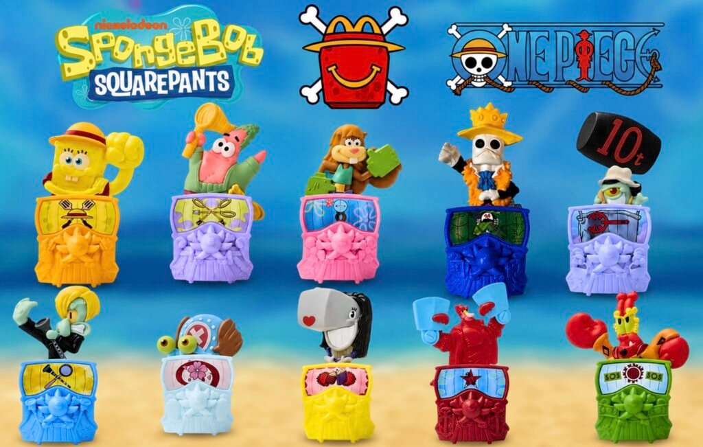 McDo Happy Meal : figurines Bob l'Éponge x One Piece