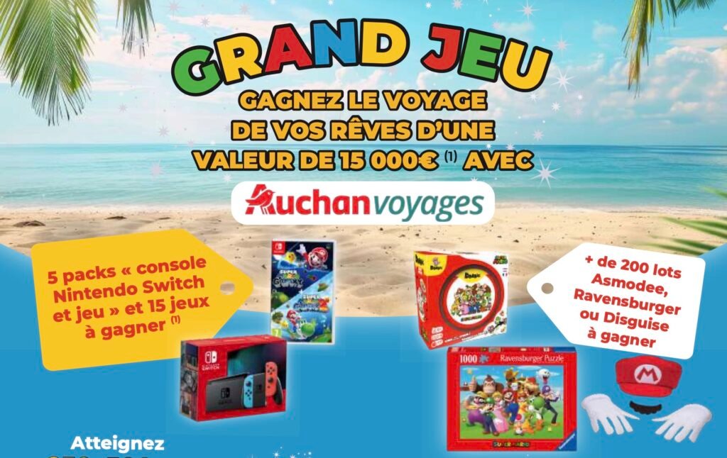 Jeux-concours Super Mario Auchan 2026