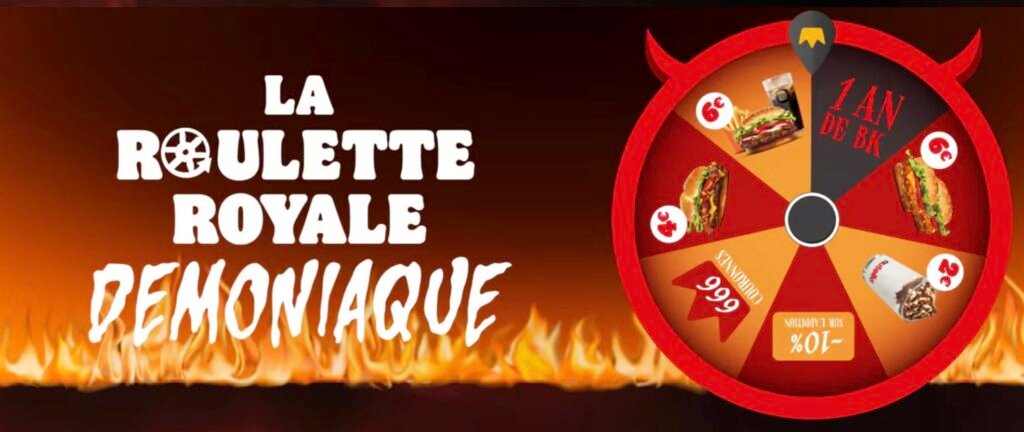 Jeu la roulette royale chez Burger King