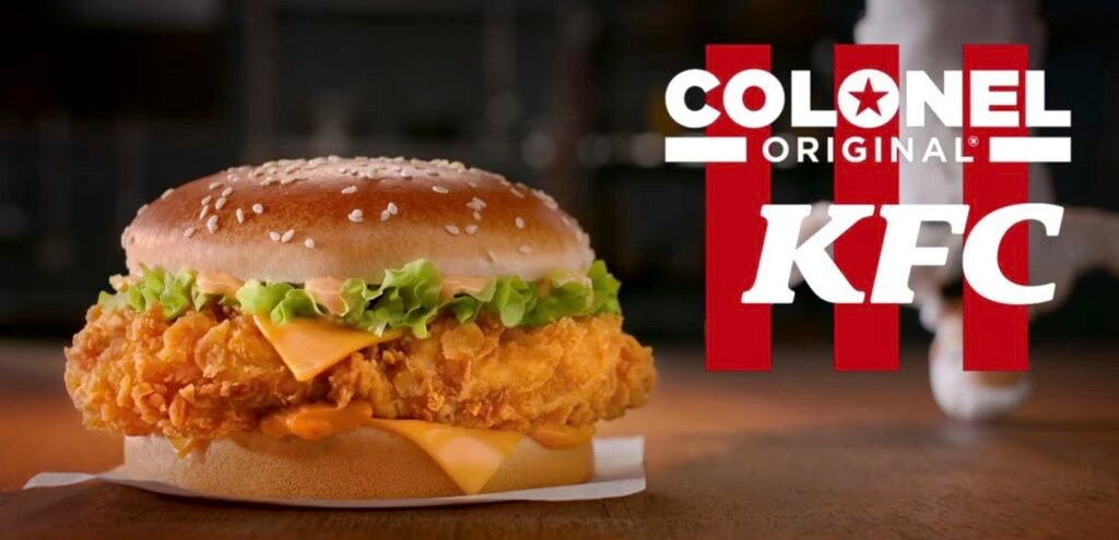 KFC Burger Colonel Original Burger Colonel Original chez KFC, inclus dans l'offre 2 menus pour 10 euros
